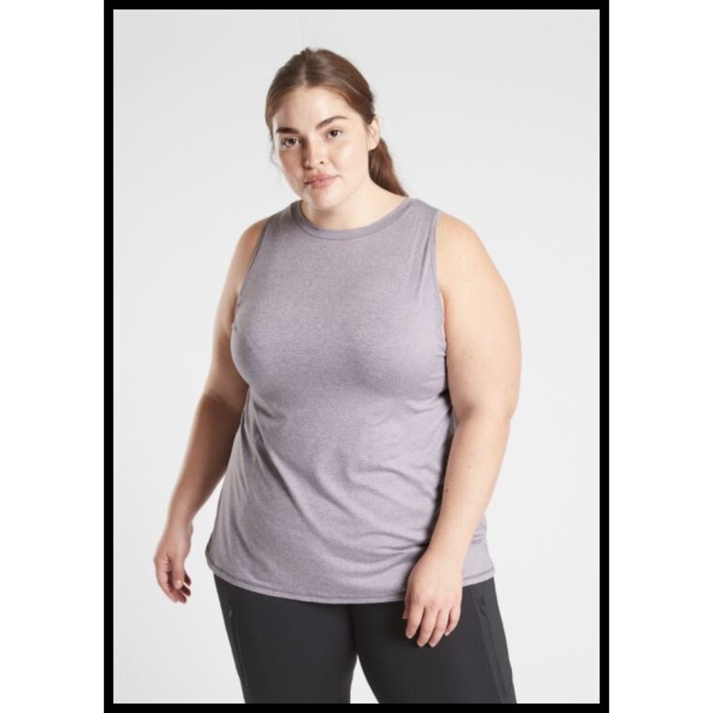 NWT Athleta Uptempo Tank Top Gray, Size 3X, Plus Size Activewear